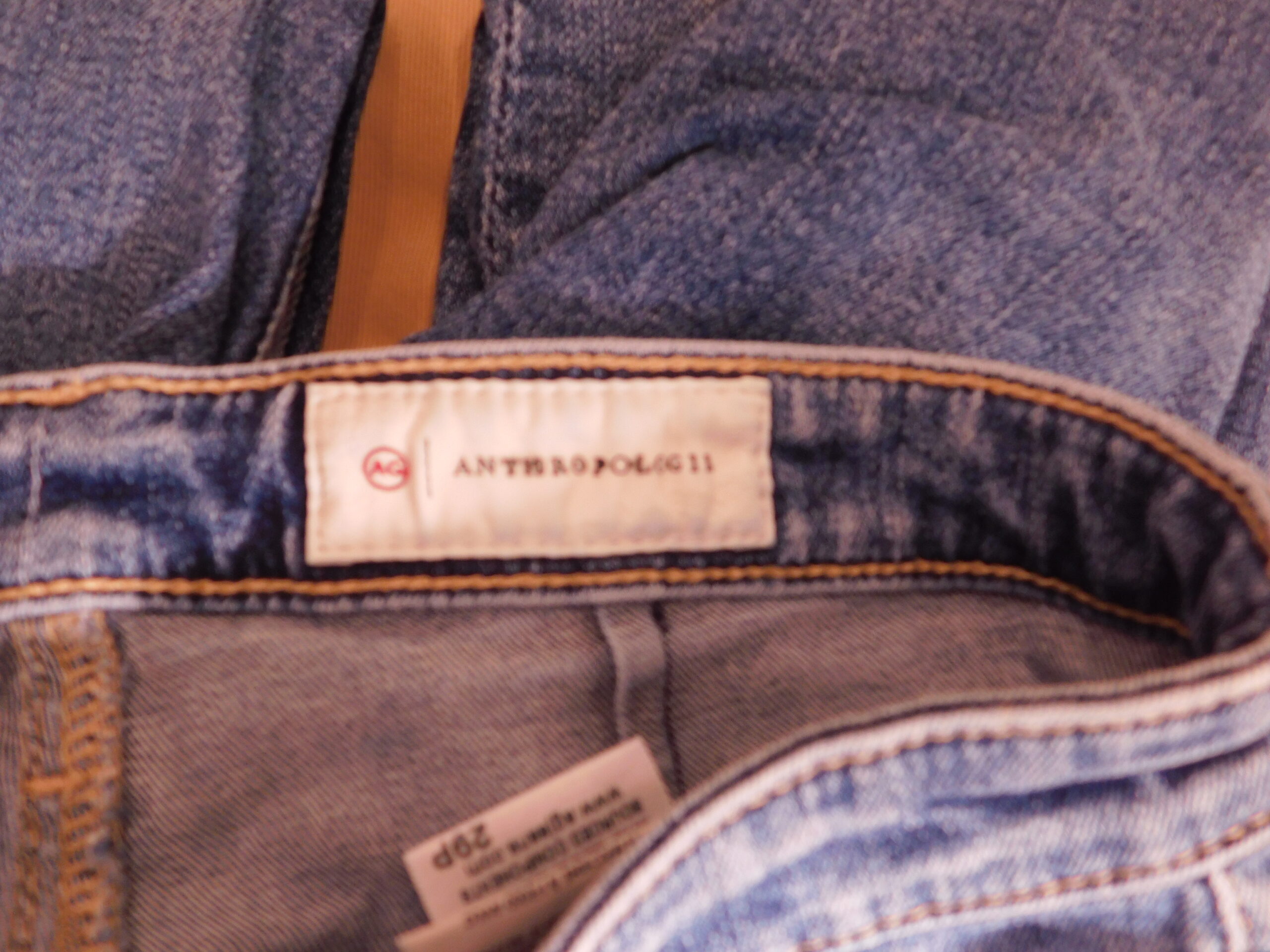 ADRIANO GOLDSCHMIED AG for ANTHROPOLOGIE Women's Medium Wash "PETITE VINTAGE STEVIE ANKLE BUTTON UP" Straight Ankle Jean Sz 29p - Image 7