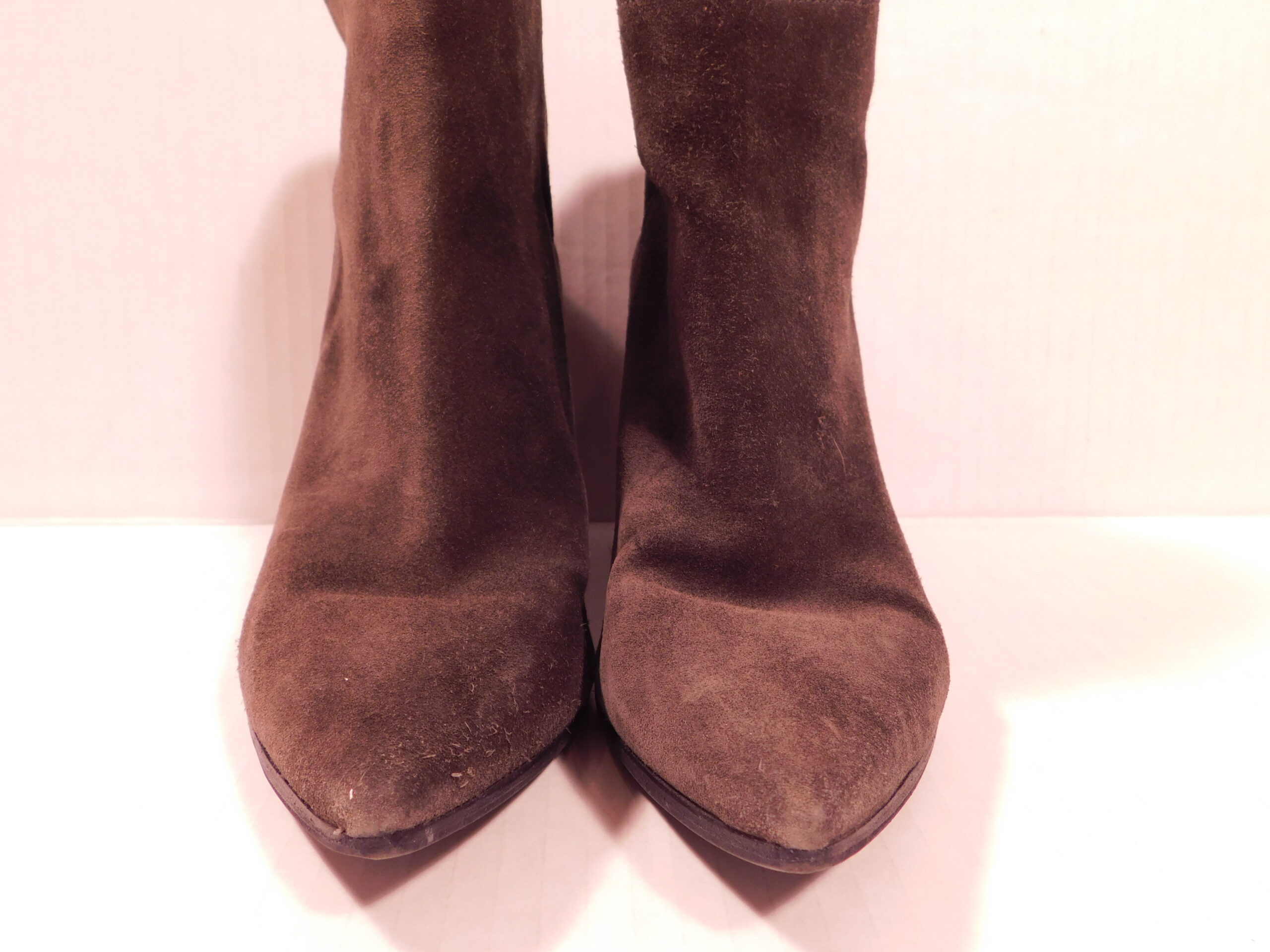 SIGERSON MORRISON Womens Brown Suede Block Heel Pointed Toe Ankle Boots Sz 7.5 - Image 4