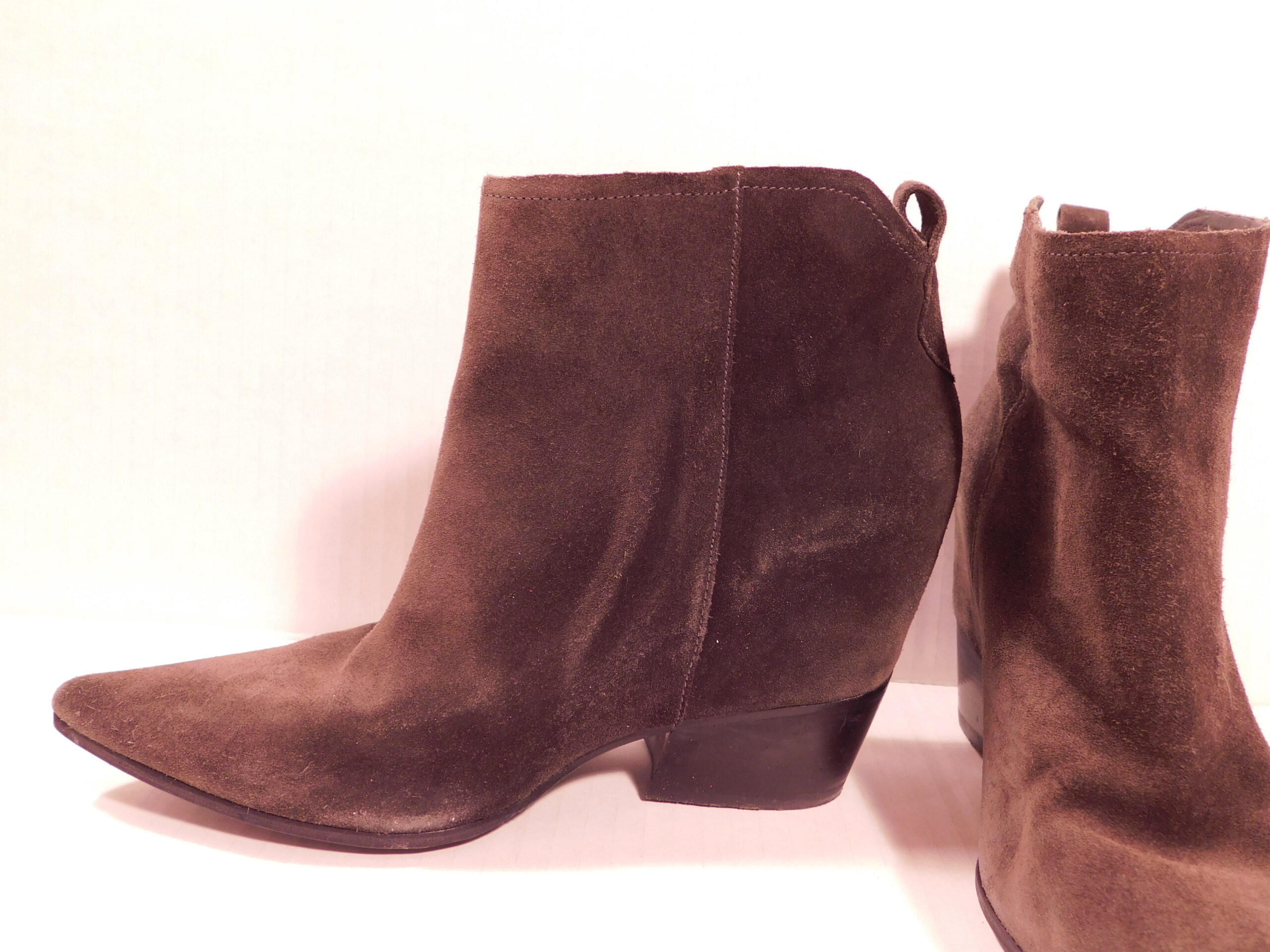 SIGERSON MORRISON Womens Brown Suede Block Heel Pointed Toe Ankle Boots Sz 7.5 - Image 5
