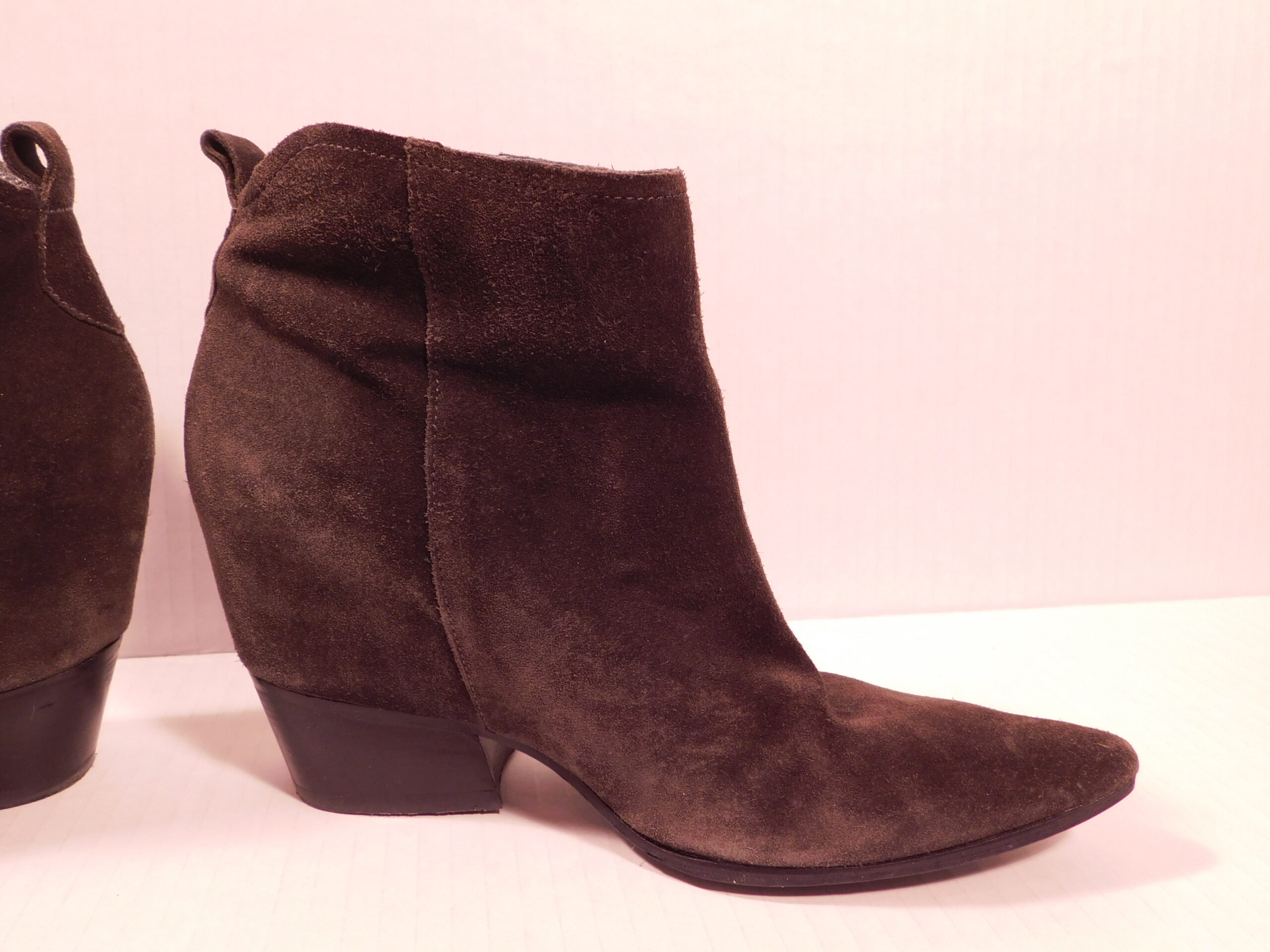 SIGERSON MORRISON Womens Brown Suede Block Heel Pointed Toe Ankle Boots Sz 7.5 - Image 6