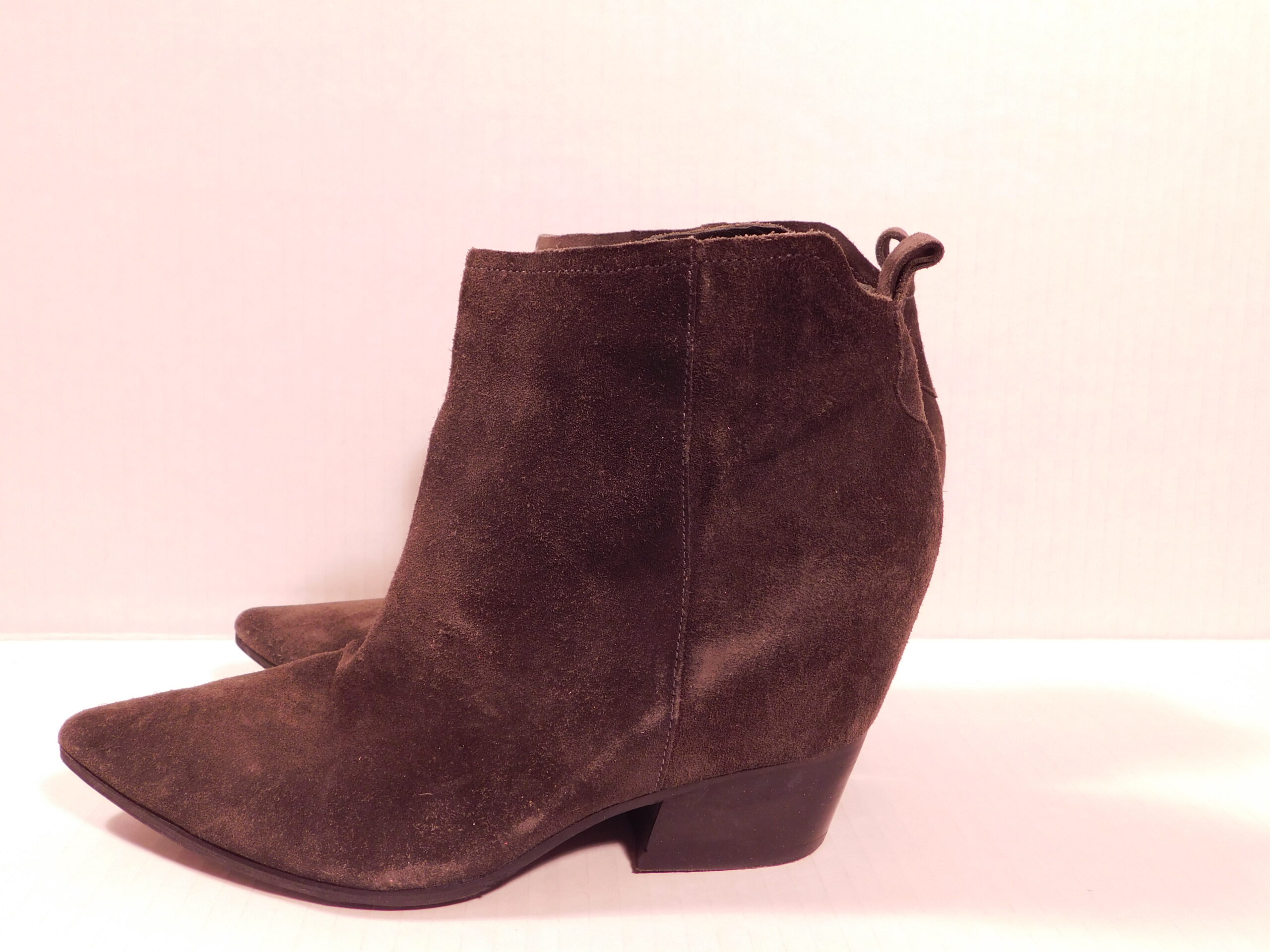 SIGERSON MORRISON Womens Brown Suede Block Heel Pointed Toe Ankle Boots Sz 7.5 - Image 7