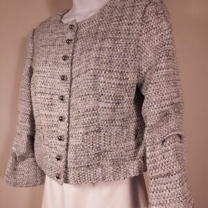 DEREK LAM 10 CROSBY Women's 4 Blue Tweed Metallic Luxe Quiet Luxury Blazer Sz 4 ($595)