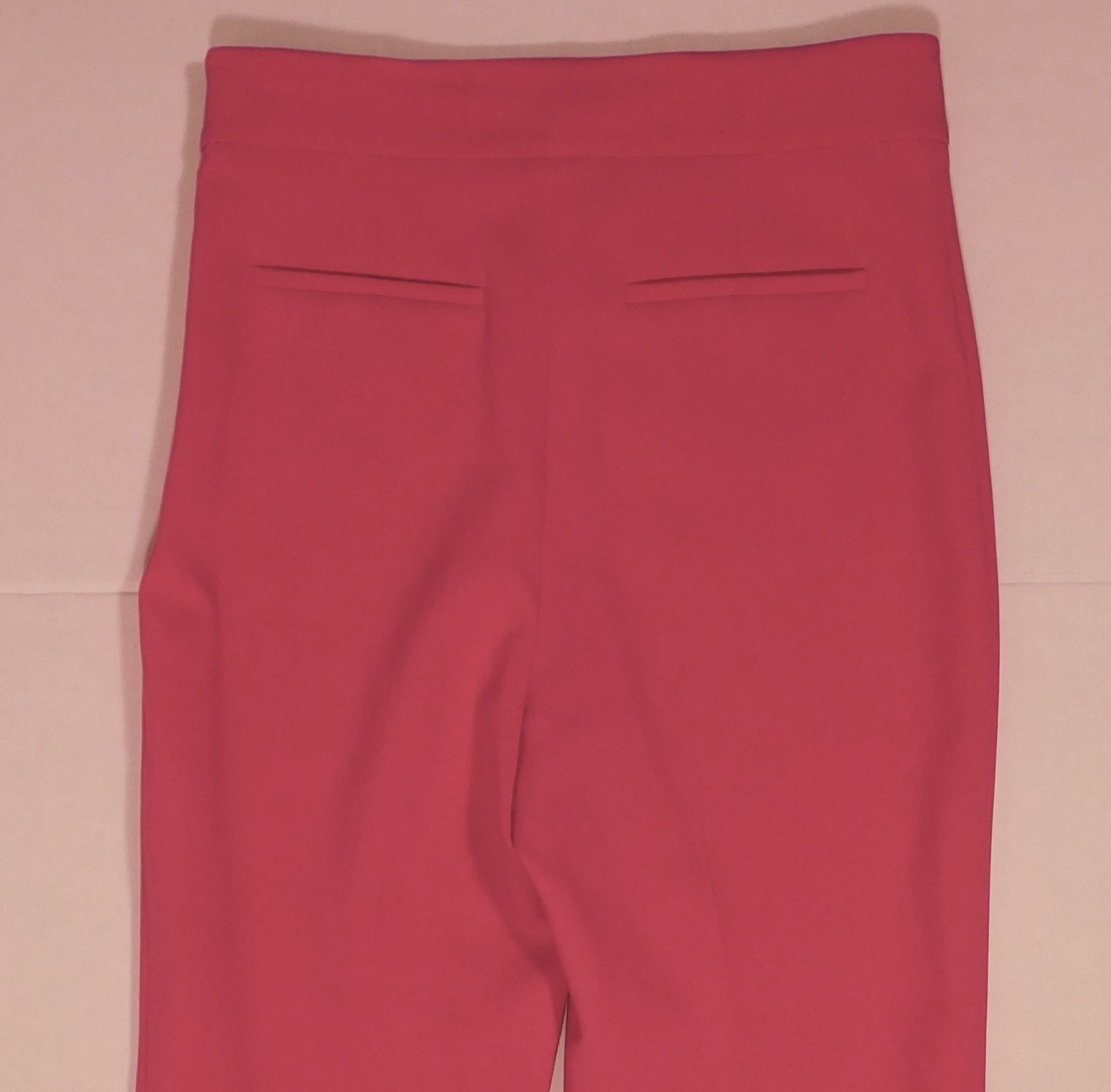 THEO Women's Fuchsia Pink Flat Front Wide Leg Pant Sz M ($425) - Image 6