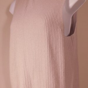 NAKED CASHMERE Women's Dove Gray Sleeveless Turtleneck Ribbed Cashmere Sweater Sz XS ($325)
