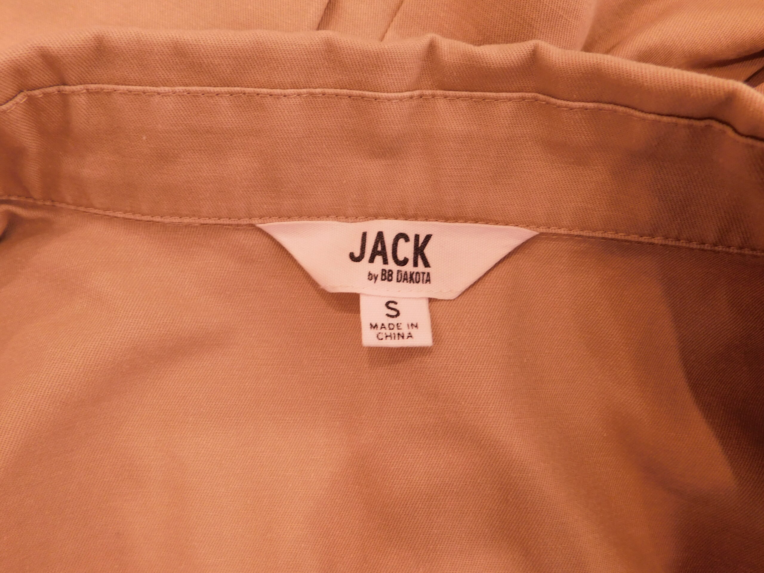JACK BY BB DAKOTA Women's Tan Cotton Denim Button Front Jacket Sz S - Image 6