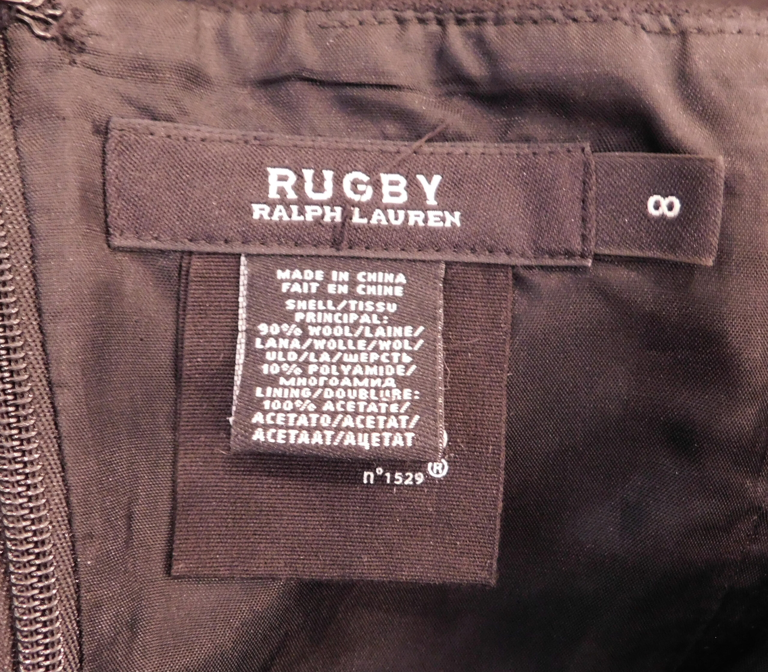 RUGBY BY RALPH LAUREN Women's Black Wool Strapless Dress Sz 8 - Image 6