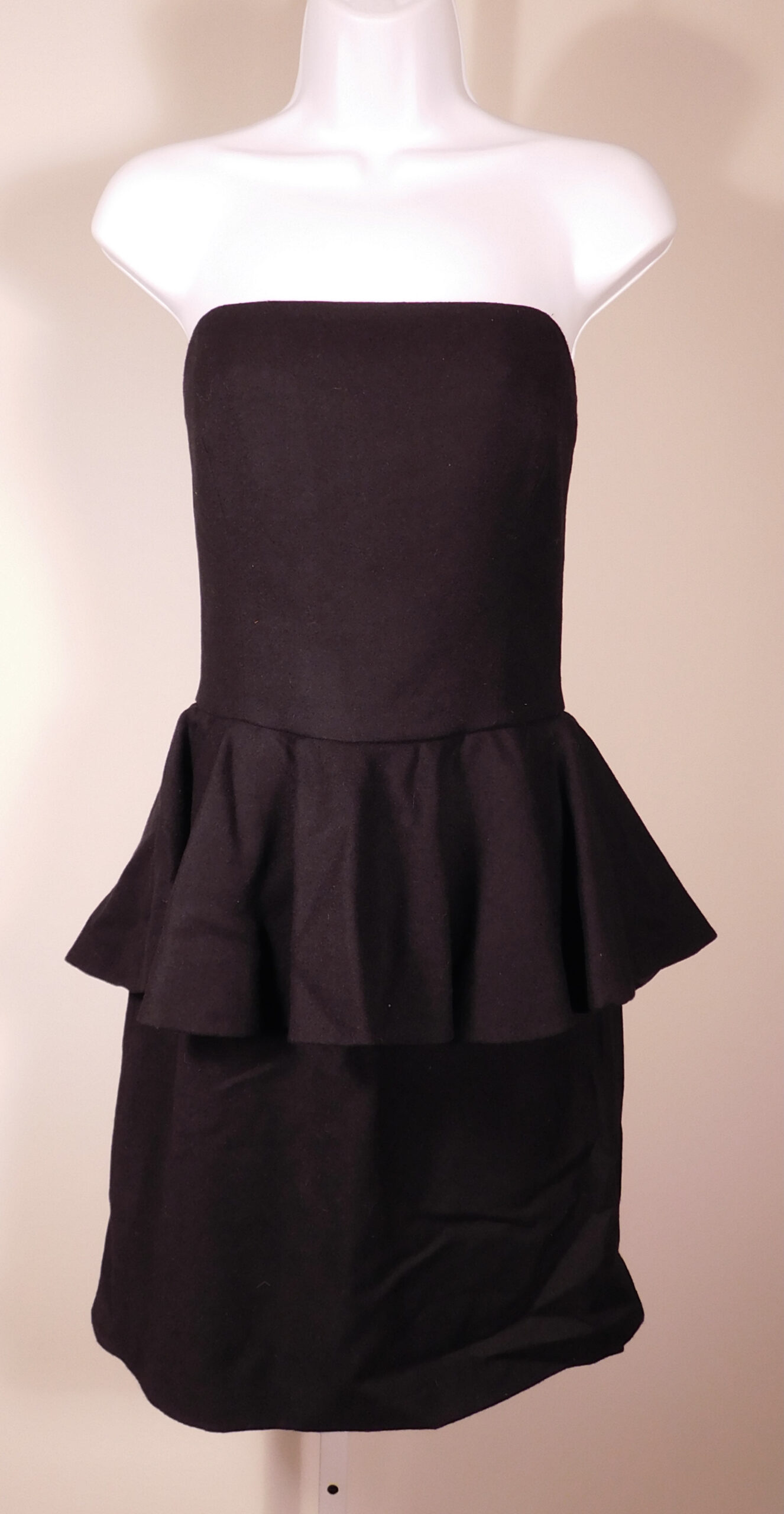 RUGBY BY RALPH LAUREN Women's Black Wool Strapless Dress Sz 8 - Image 5
