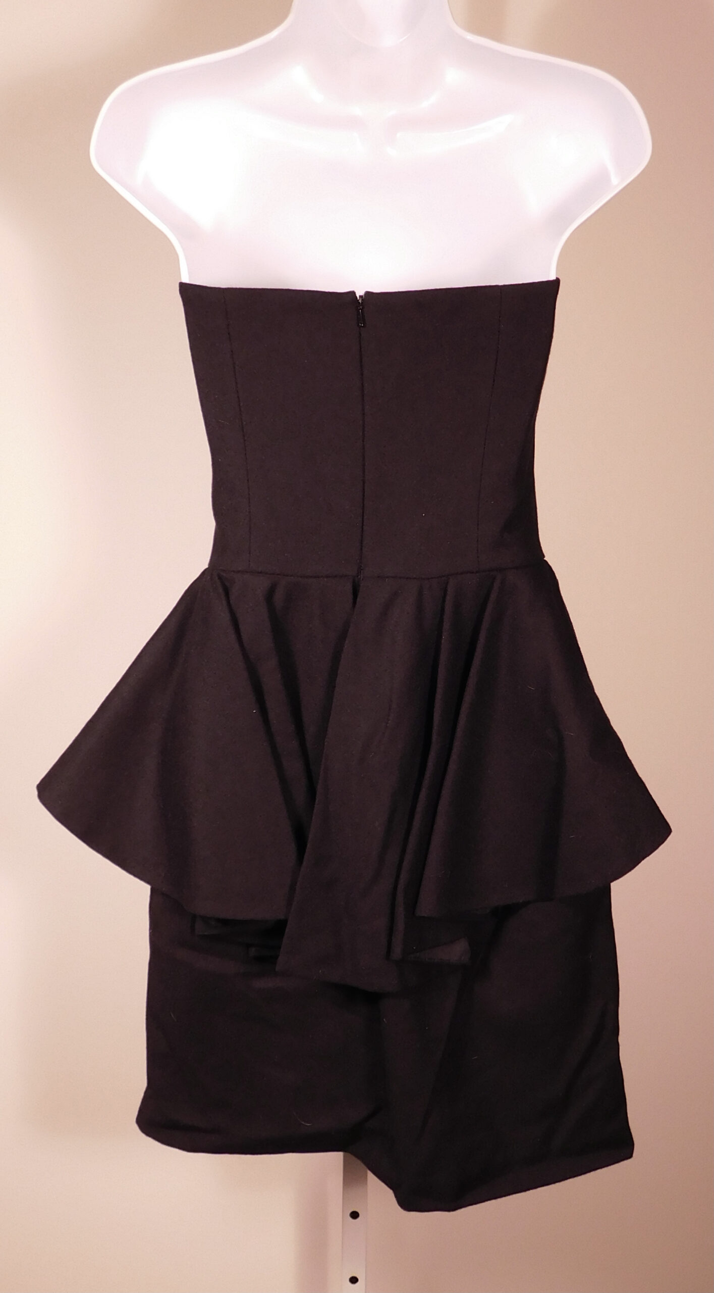 RUGBY BY RALPH LAUREN Women's Black Wool Strapless Dress Sz 8 - Image 4
