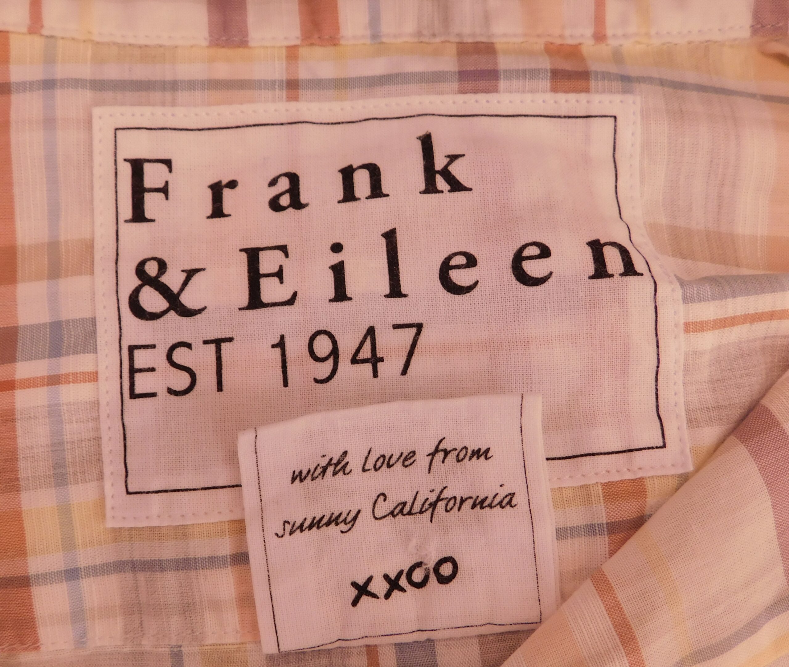 FRANK & EILEEN Women's Plaid Cotton Linen Button Front Long Sleeve Eileen Blouse Sz S ($258) - Image 5