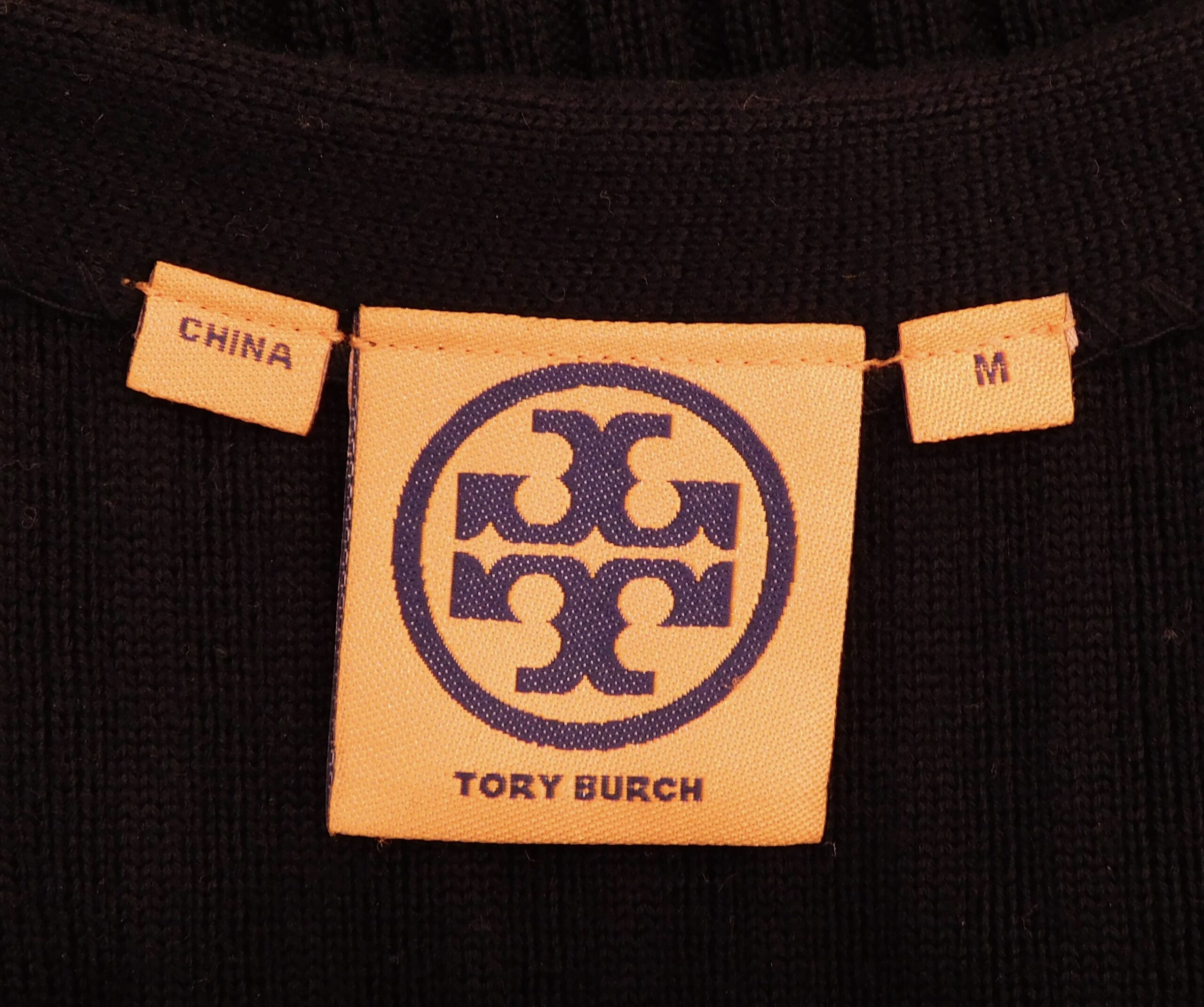 TORY BURCH Women's Black Fur Front Wool Knit Back Zip Front Vest Sz M - Image 6