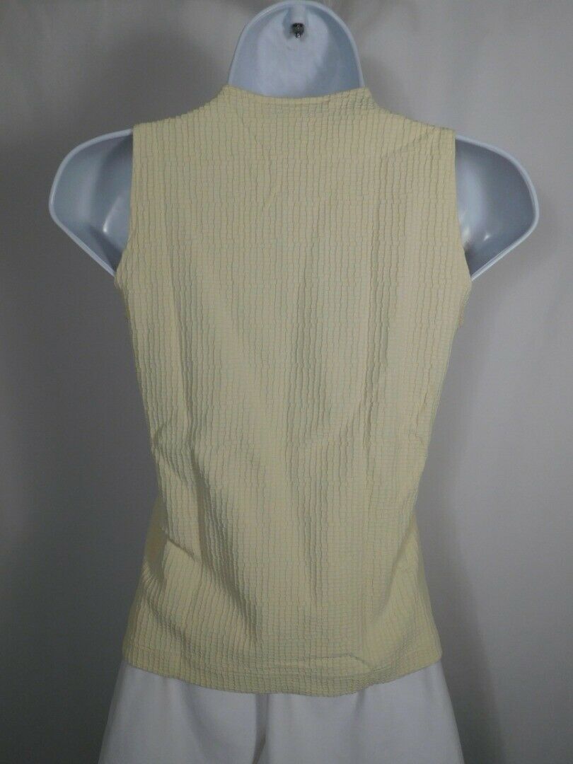 ANDRIA LIEU COLLECTION Women's Cream Knit Sleeveless Scoop Neck Blouse Sz S - Image 5
