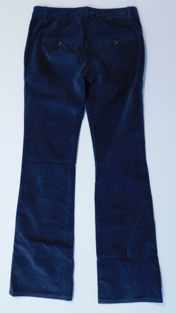 BRUNELLO CUCINELLO Women's Ink Blue Velvet 5 Pocket Bootleg Pant Sz 4 - Image 3