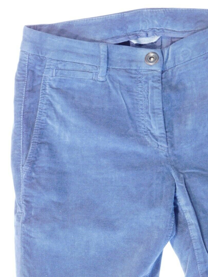 BRUNELLO CUCINELLO Women's Ink Blue Velvet 5 Pocket Bootleg Pant Sz 4 - Image 4