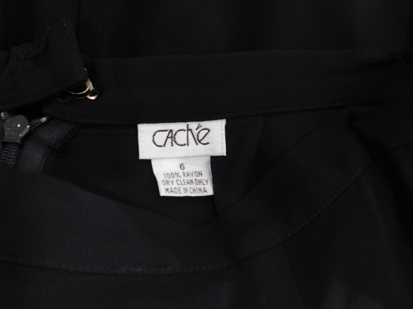 CACHE Women's Black Chiffon Panel Over Wide Leg Palazzo Cocktail Dress Pant Sz 6 - Image 7