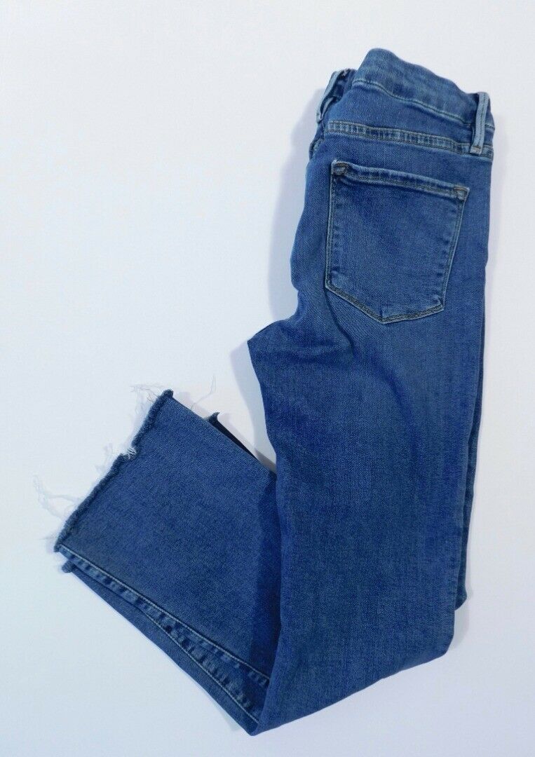FRAME DENIM Women's Medium Wash "Le Crop Mini Boot" Jean Sz 28