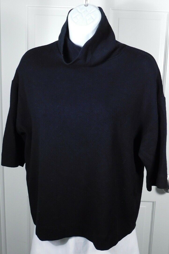J CREW 365 Women's Black Short Sleeve Turtleneck Soft Sweater Sz XS - Image 3