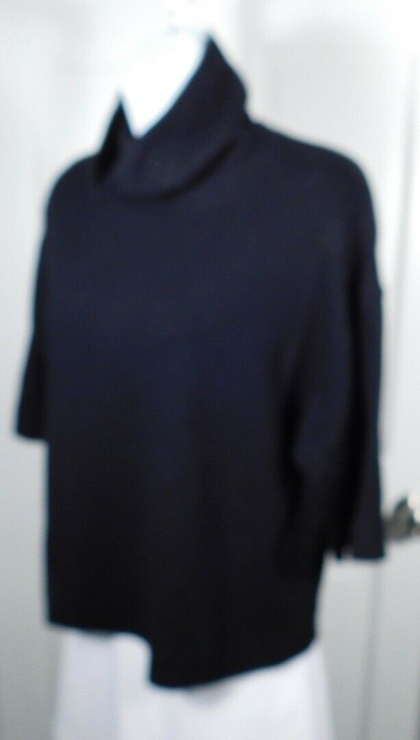 J CREW 365 Women's Black Short Sleeve Turtleneck Soft Sweater Sz XS