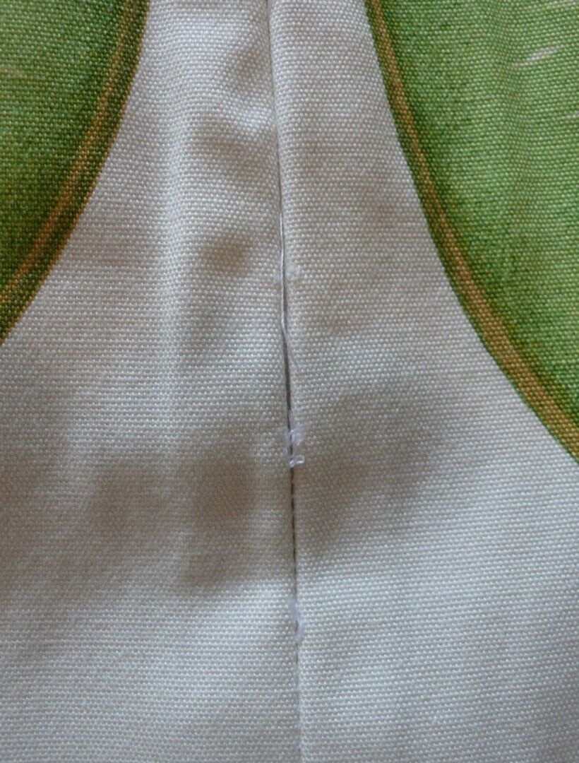 JUDY LEE COLE Ivory Green Kiwi Print Cotton Mini Skirt Sz 8 - Image 8