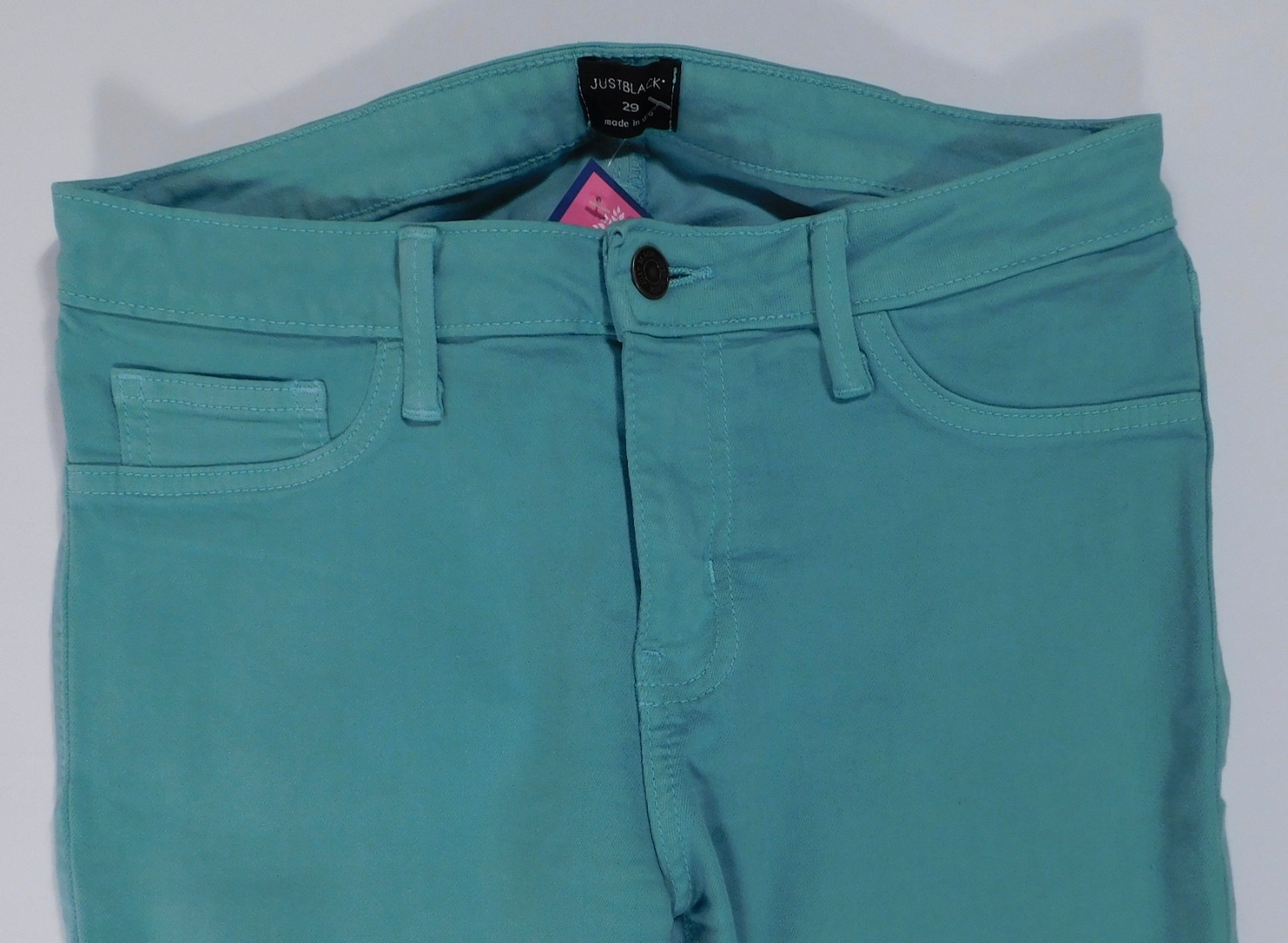 JUST BLACK Women's Aqua 5 Pocket Stretch Denim Pant Sz 29 - Image 4