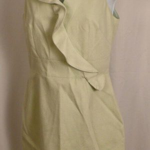 KAREN MILLEN Pale Green Sleeveless Ruffle Mini Dress Sz 6