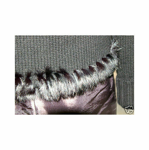 LAFAYETTE 148 NY Black Women's Cardigan Sweater With Faux Fur Collar - Image 6