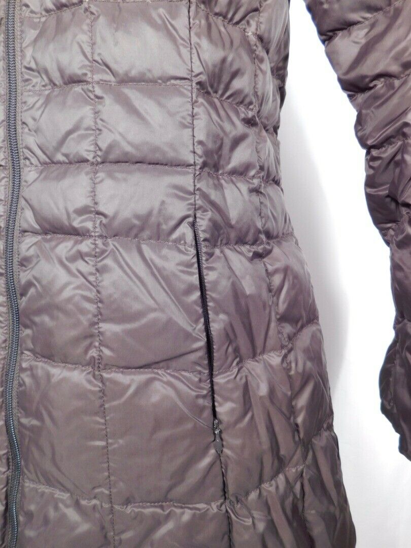 MONCLER Women's Brown Full Zip Down Quilted Puffer Long Coat Sz 2 ($1495) - Image 5