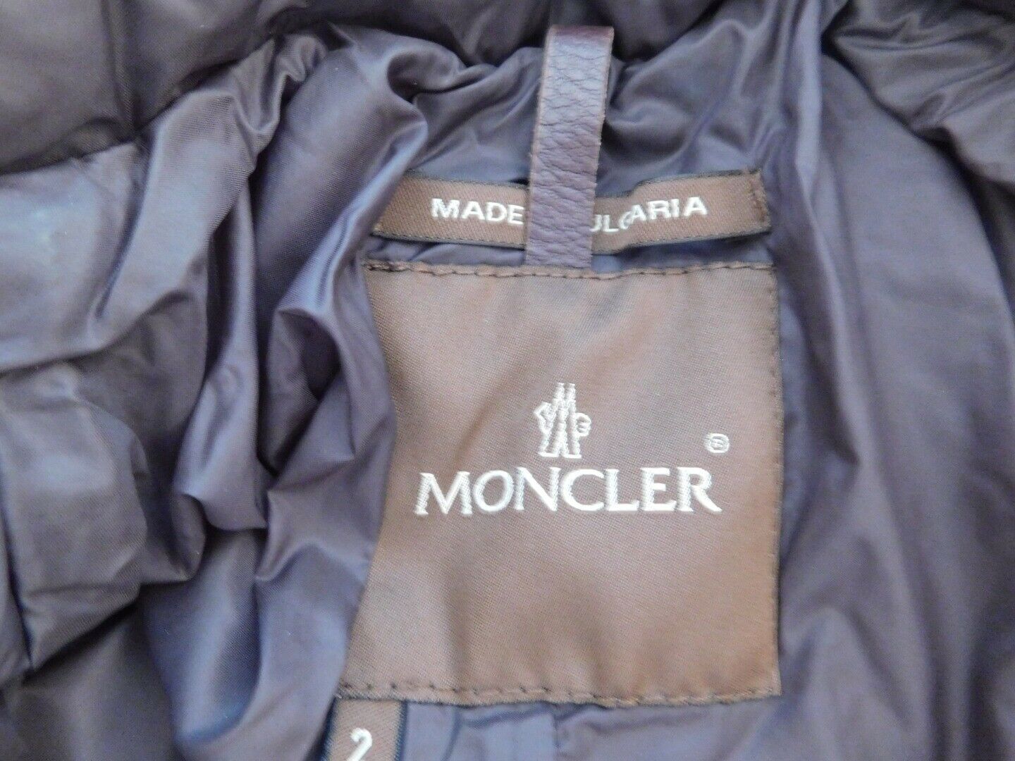 MONCLER Women's Brown Full Zip Down Quilted Puffer Long Coat Sz 2 ($1495) - Image 8