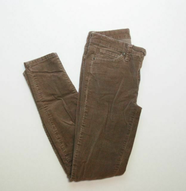 NINE WEST VINTAGE AMERICA COLLECTION Missy 5-pocket Skinny Corduroys Brown Sz 2