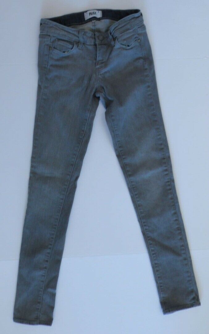 PAIGE Women's Gray Denim Skyline Skinny 5-Pocket Jeans Sz 26 - Image 5