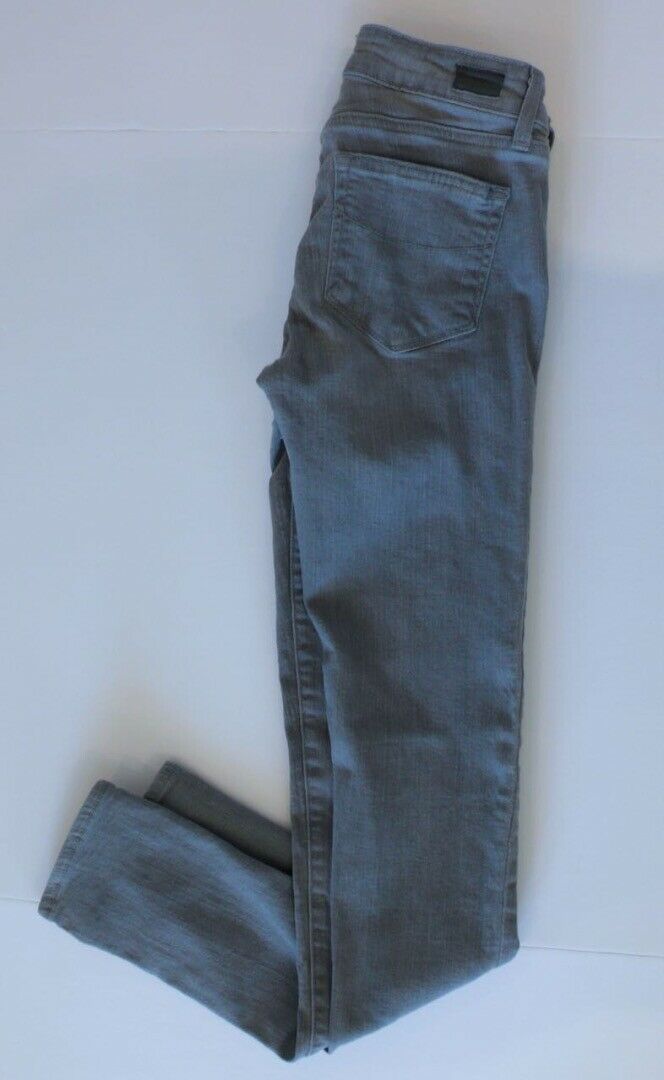 PAIGE Women's Gray Denim Skyline Skinny 5-Pocket Jeans Sz 26 - Image 8