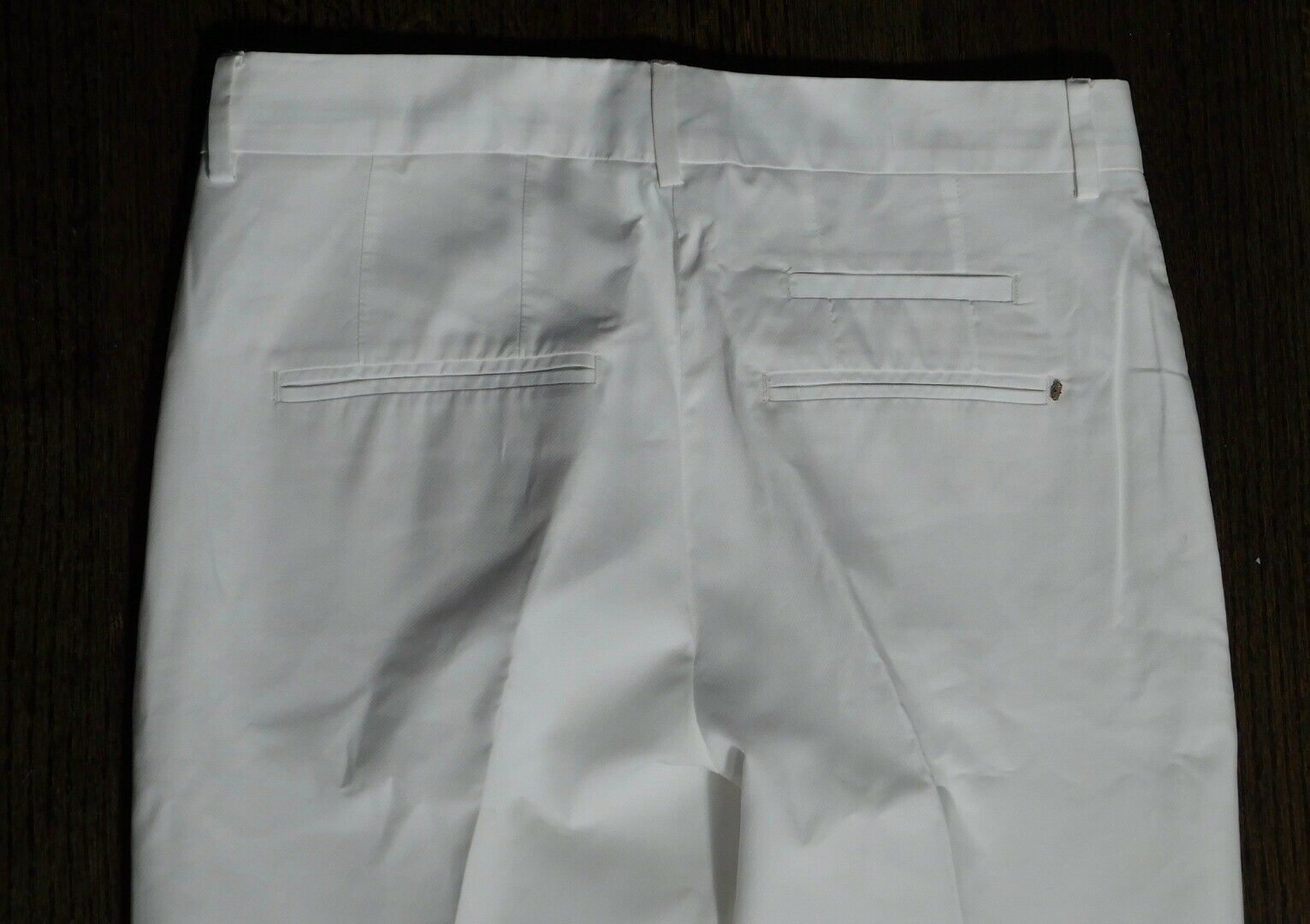 SPORTMAX Women's Ivory Flat Front Pant Sz 8 - Image 6