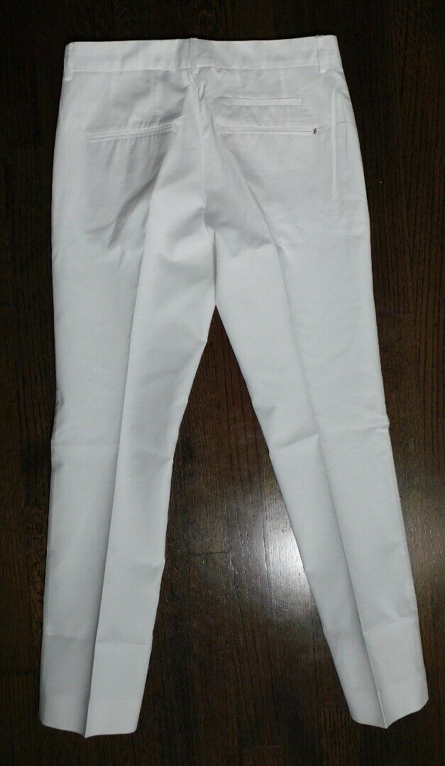 SPORTMAX Women's Ivory Flat Front Pant Sz 8 - Image 8