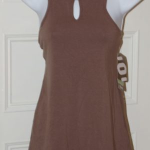 TONIC NWT Tempest Tank Portobello Women's Cotton Bamboo Tank Top Keyhole Sz M