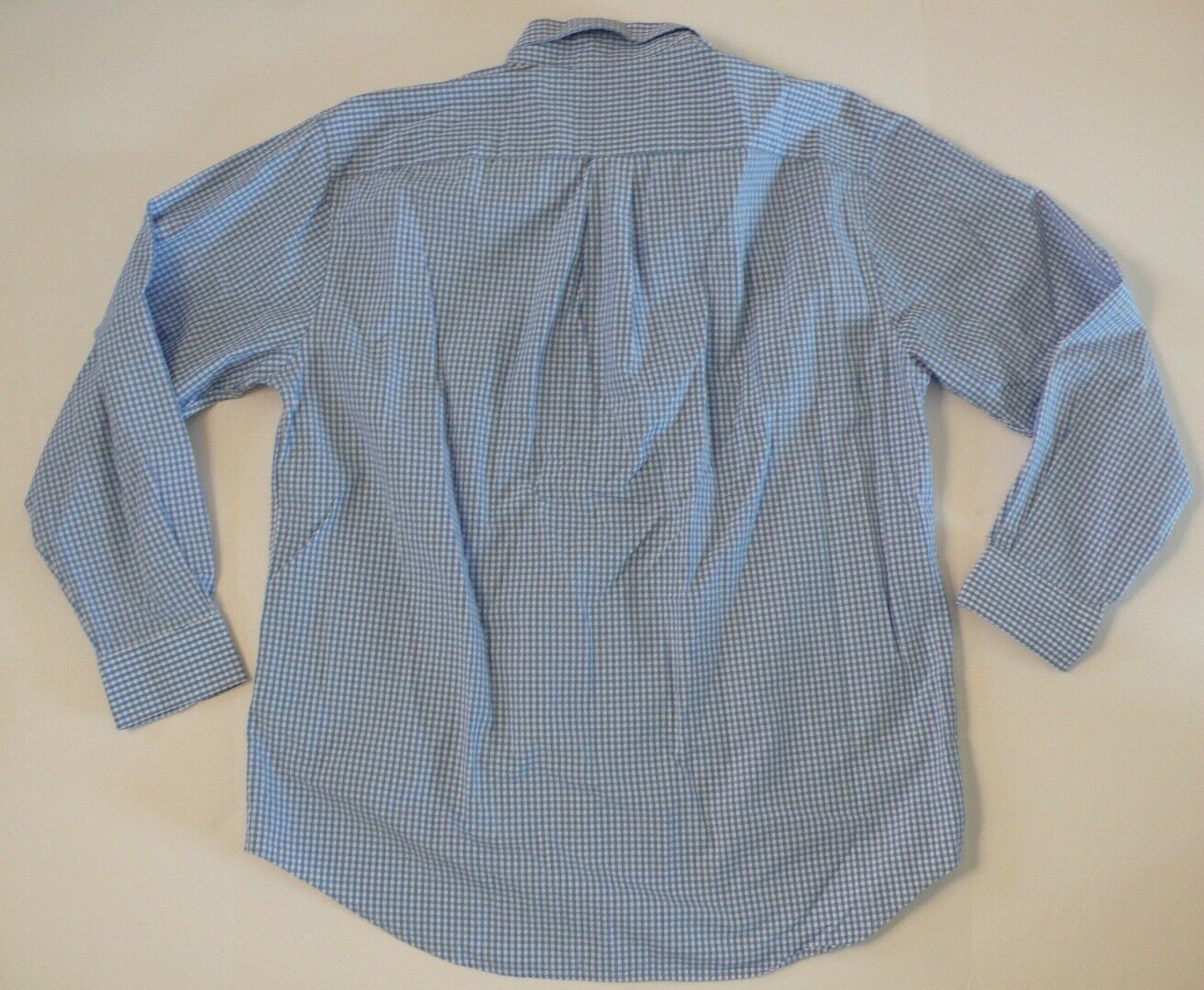 VINEYARD VINES Mens Blue White Micro Check Button Down Classic Tucker Shirt Sz L - Image 6