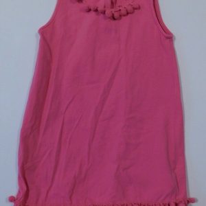 CHASING FIREFLIES Girl's Pink Sleeveless Pom Pom Trim Shirt Sz 4