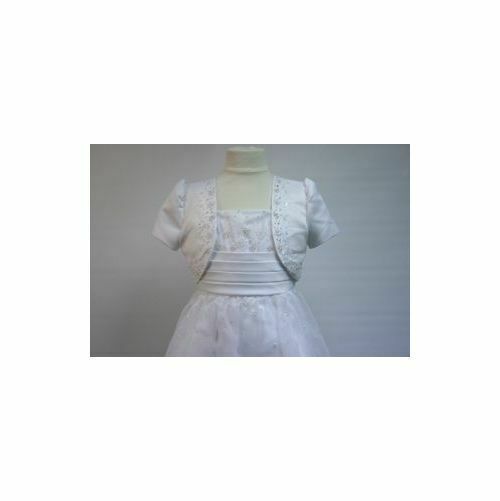 CHRISTIE HELENE NWT Beaded Sleeveless Communion Dress w/ Cropped Jacket Sz 6 - Image 7