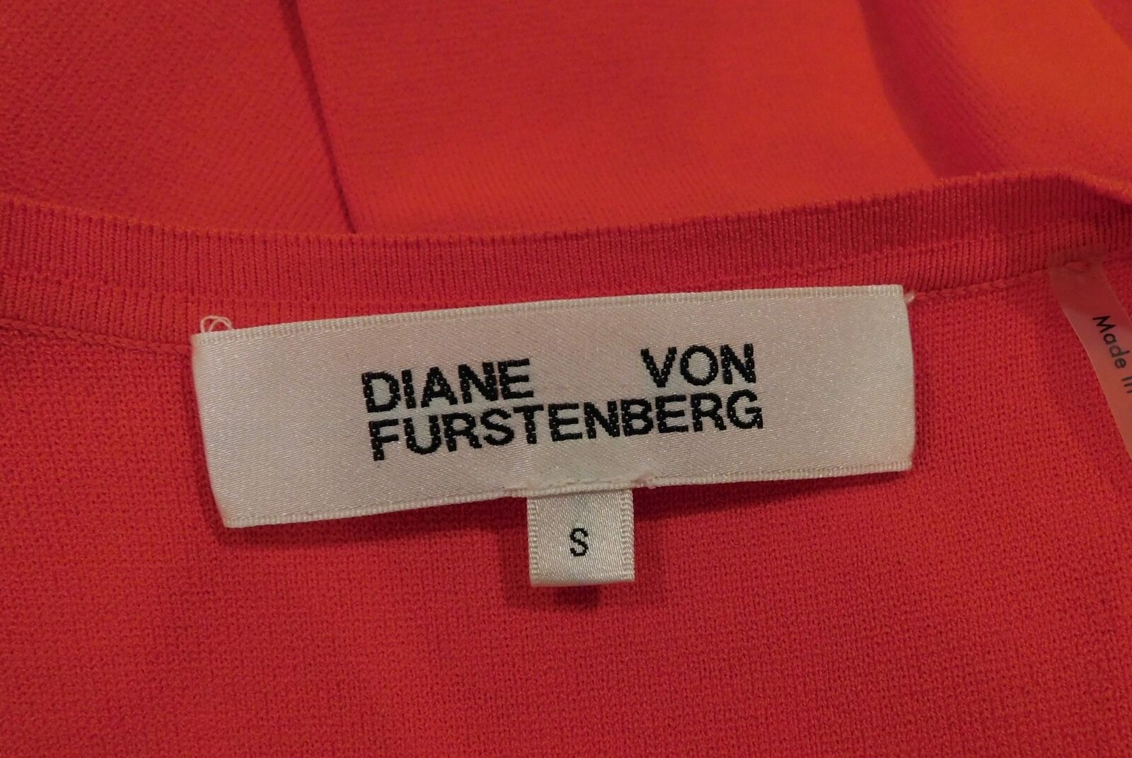 DIANE VON FURSTENBERG Red Knit Long Sleeve Wrap Dress Sz S - Image 7