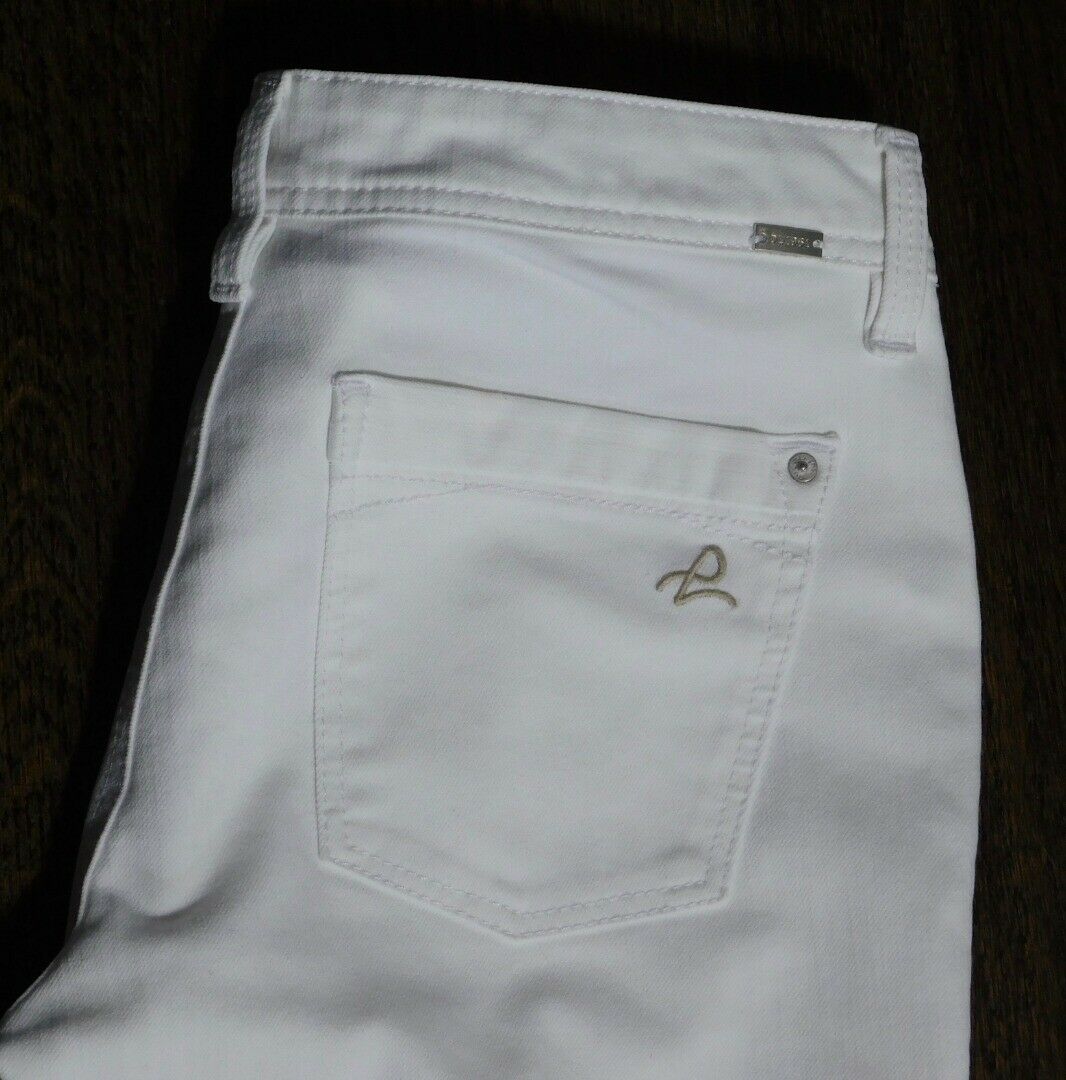 DL1961 Women's White Denim "Joy Super High-Rise Flare" 5 Pocket Jean Sz 28 - Image 5