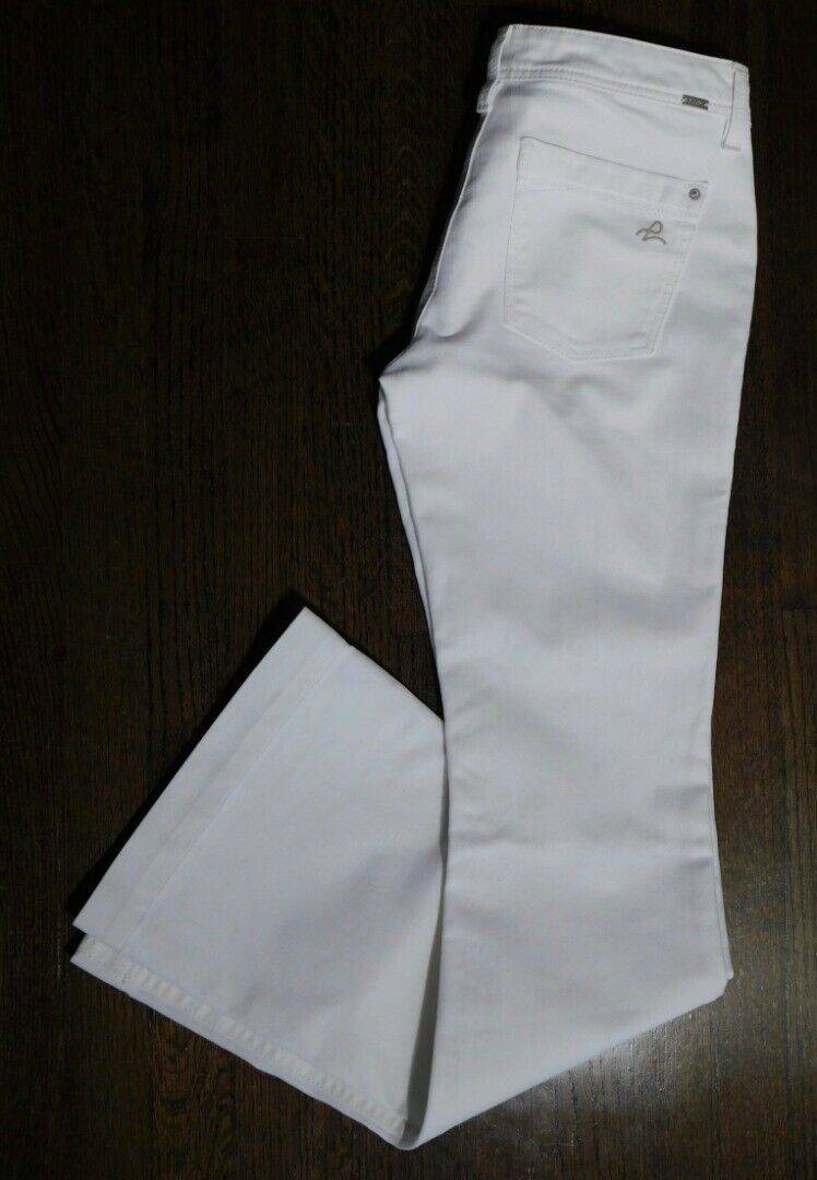 DL1961 Women's White Denim "Joy Super High-Rise Flare" 5 Pocket Jean Sz 28