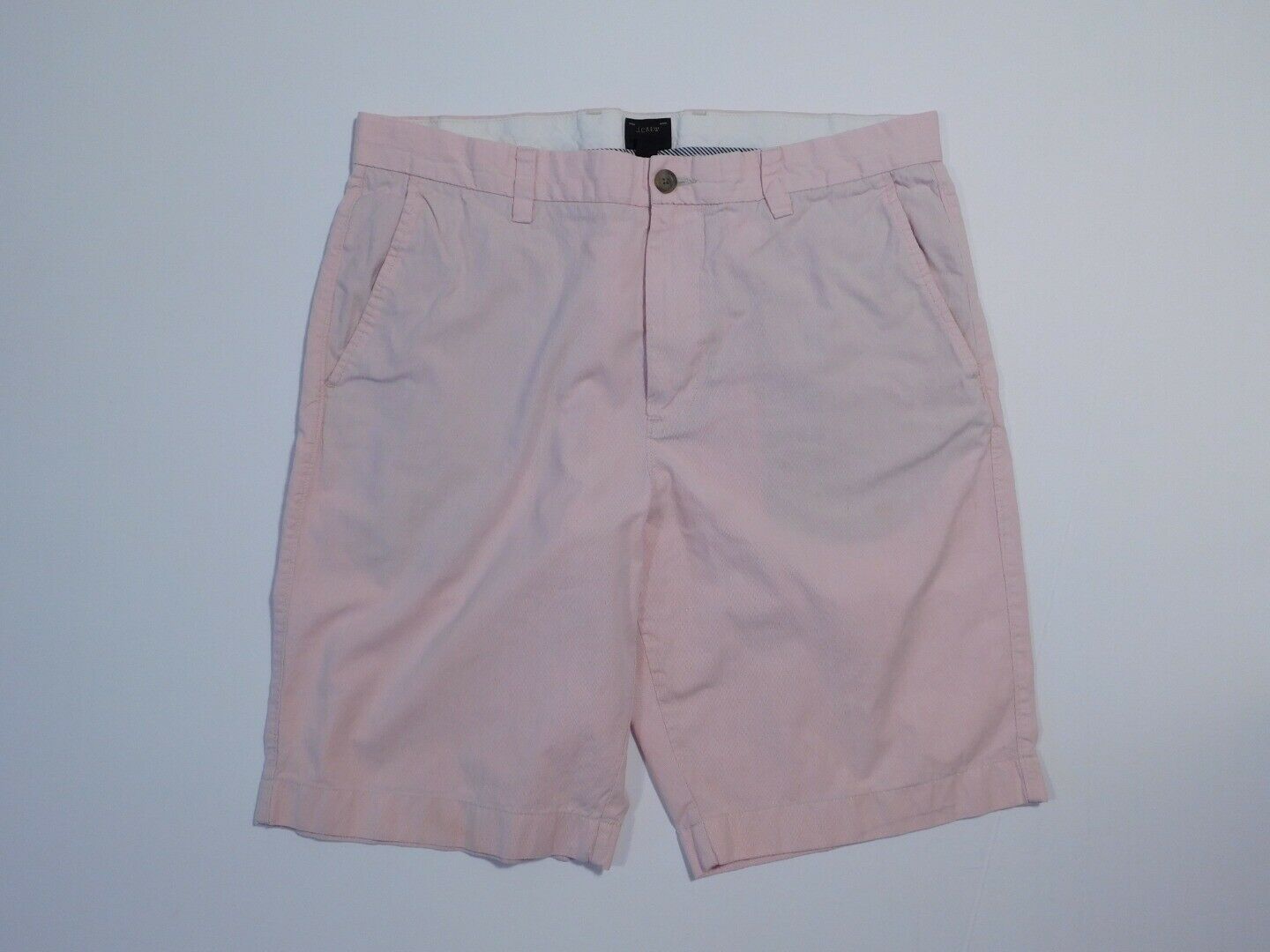 J CREW CLUB Men's Red & White Striped Cotton 11" Inseam Short Sz 34 - Image 3