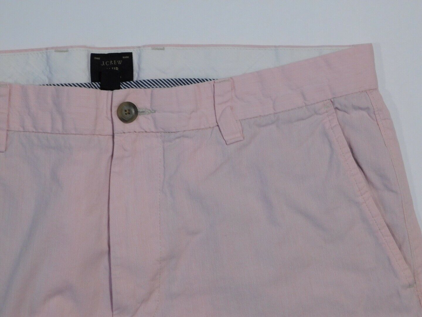 J CREW CLUB Men's Red & White Striped Cotton 11" Inseam Short Sz 34 - Image 4