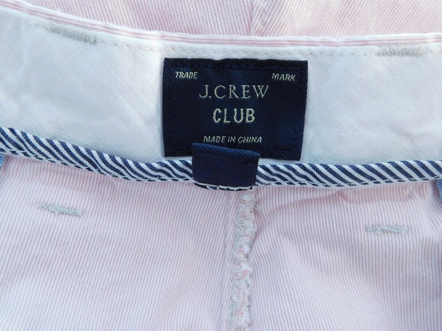J CREW CLUB Men's Red & White Striped Cotton 11" Inseam Short Sz 34 - Image 8