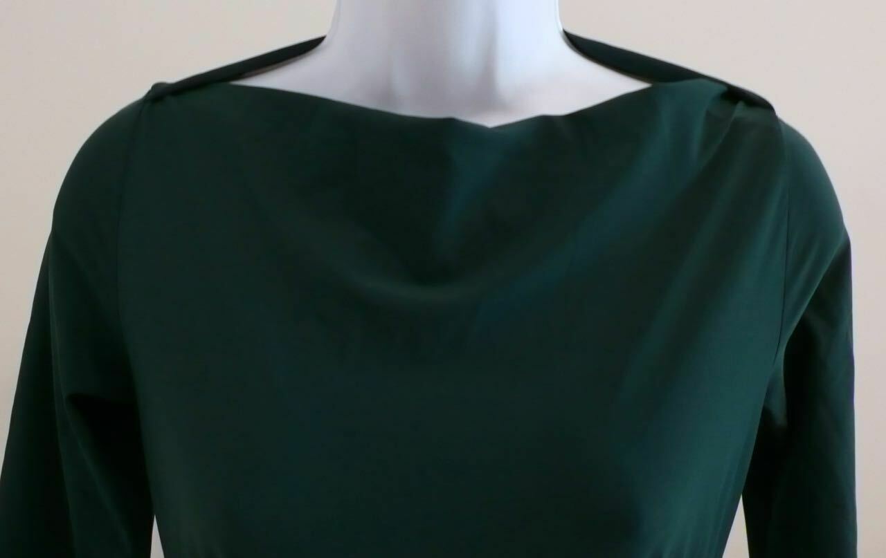 LA PETITE ROBE DI CHIARA BONI Green 3/4 Sleeve Flare Skirt Sheath Dress Sz 42 - Image 4