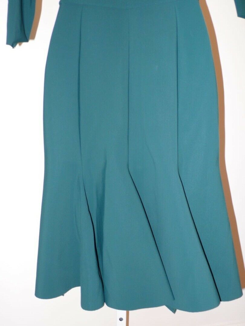 LA PETITE ROBE DI CHIARA BONI Green 3/4 Sleeve Flare Skirt Sheath Dress Sz 42 - Image 8