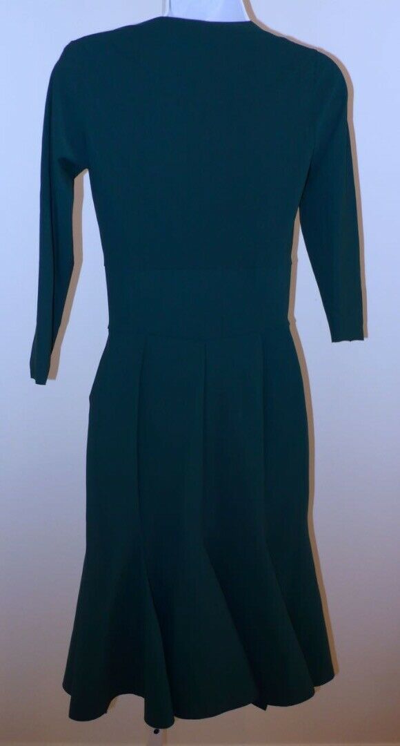 LA PETITE ROBE DI CHIARA BONI Green 3/4 Sleeve Flare Skirt Sheath Dress Sz 42 - Image 9