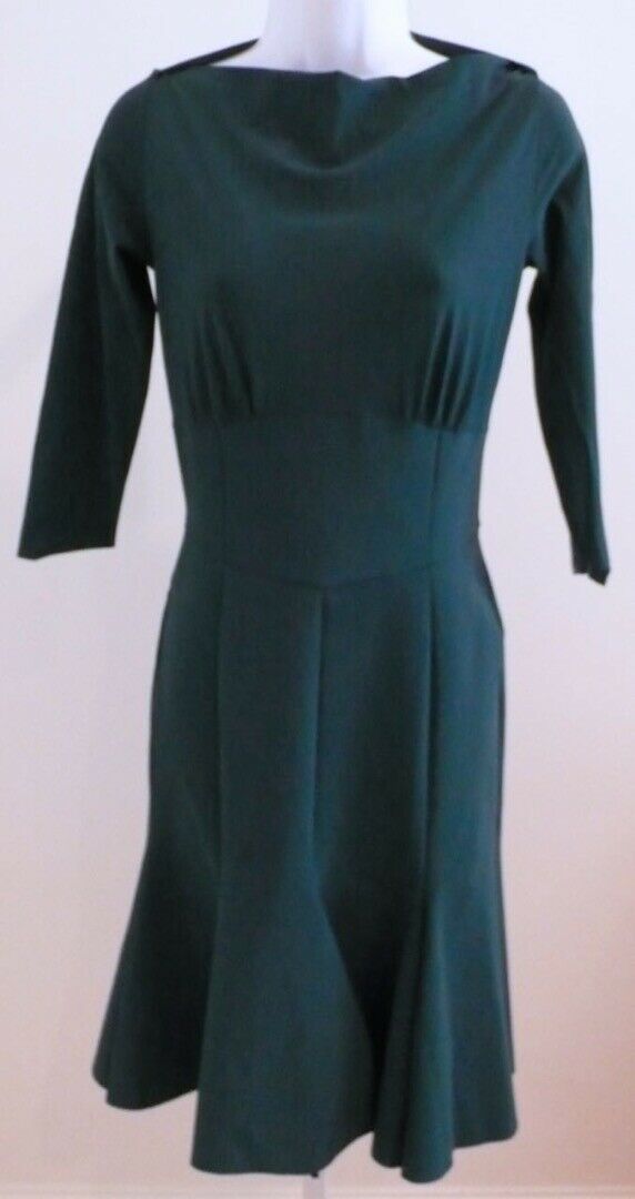 LA PETITE ROBE DI CHIARA BONI Green 3/4 Sleeve Flare Skirt Sheath Dress Sz 42