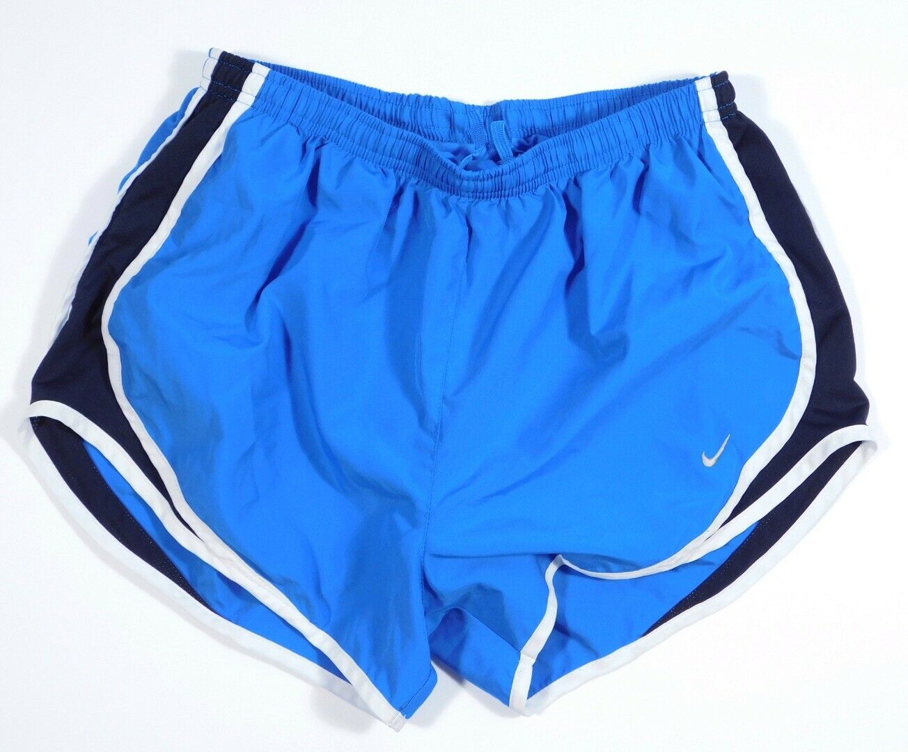 NIKE Women's Dri-Fit Blue White Trim Black Accent Running Short Sz M
