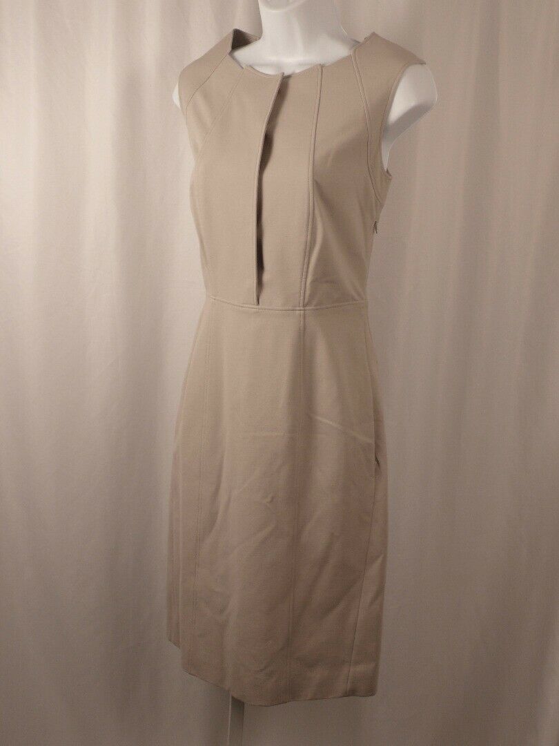 PIAZZA SEMPIONE Women's Taupe Sleeveless Knit Sheath Dress Sz Italy 42/US 6