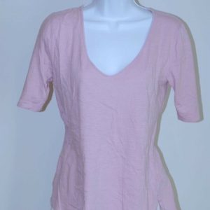 PURE + GOOD BY ANTHROPOLOGIE Women's Lavender Short Sleeve Cotton T- Shirt Sz M