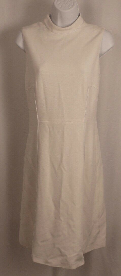 STRENESSE Women's Off White Jersey Knit Sleeveless Dorota Dress Sz 4 - Image 4